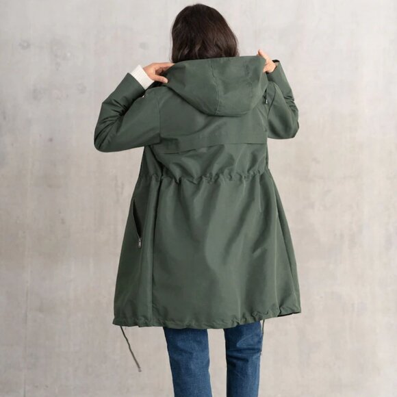Seraphine Green Lightweight Parka - Picture 4 of 5